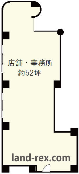 ノアーズアーク逢阪1階店舗 ノアーズアーク逢阪1階店舗間取図1