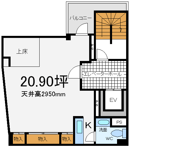 天王寺区逢阪1丁目B1事務所 天王寺区逢阪1丁目B1事務所間取図1