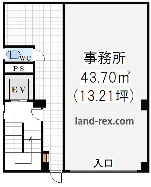 天王寺逢阪2丁目店舗事務所 天王寺逢阪2丁目店舗事務所間取図1