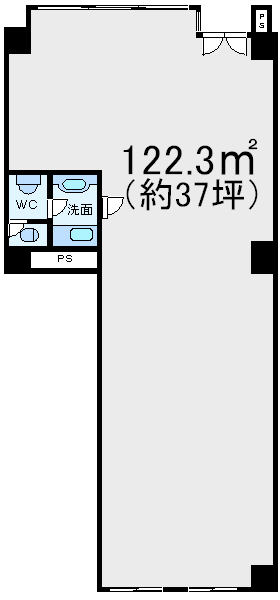天王寺駅店舗事務所 天王寺駅店舗事務所間取図1