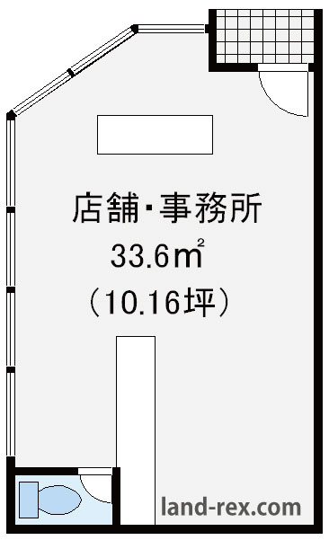四天王寺前夕陽丘駅1階角店舗 四天王寺前夕陽丘駅1階角店舗間取図1