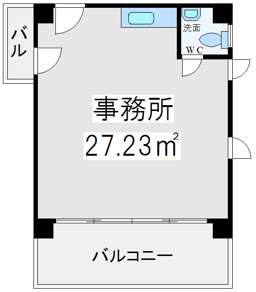 天王寺区生玉前町貸事務所 天王寺区生玉前町貸事務所間取図1