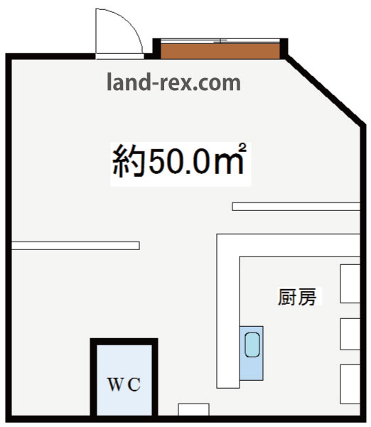 逢阪2丁目南西角地店舗 逢阪2丁目南西角地店舗間取図1