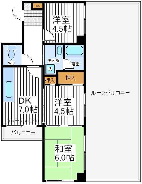 アヴァンセ大道 アヴァンセ大道間取図2