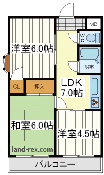 コーポイン天王寺PARTⅠ コーポイン天王寺PARTⅠ間取図2