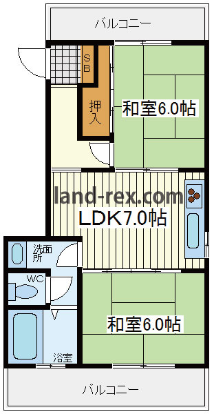 阿倍野マンション 阿倍野マンション間取図1