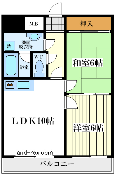 有馬パレス阿倍野 有馬パレス阿倍野間取図2