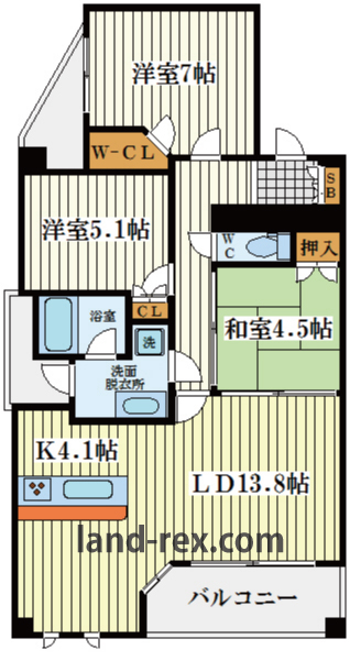 ニューシティアパートメンツ夕陽ヶ丘 ニューシティアパートメンツ夕陽ヶ丘間取図1