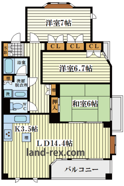 ニューシティアパートメンツ夕陽ヶ丘 ニューシティアパートメンツ夕陽ヶ丘間取図4