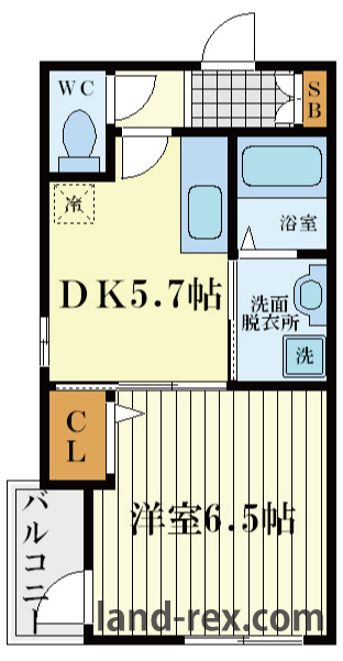 東住吉の長屋 東住吉の長屋間取図2