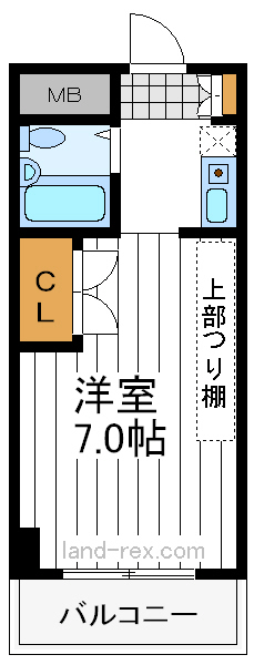 上本町8丁目学生マンション 上本町8丁目学生マンション間取図1