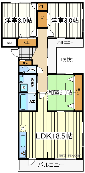 エスティブリーゼメゾン真法院 エスティブリーゼメゾン真法院間取図2