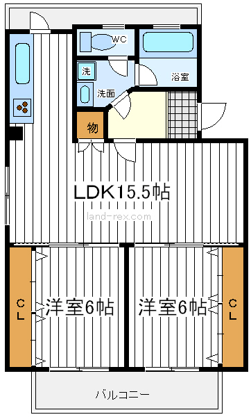 天王寺山之手コーポ 天王寺山之手コーポ間取図1