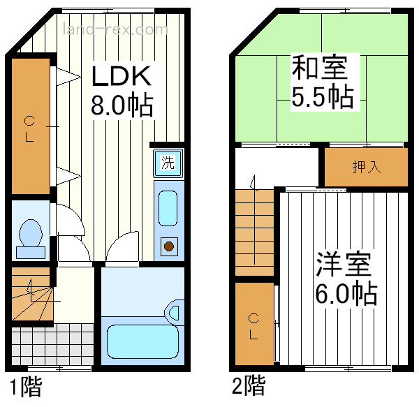 大道5丁目貸家 大道5丁目貸家間取図1