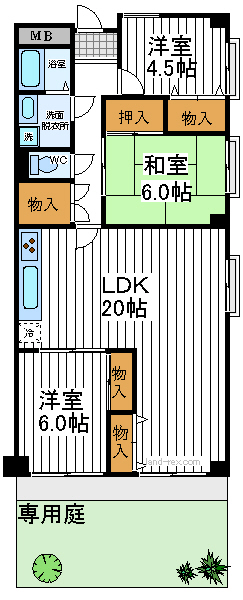 メゾンドール帝塚山 メゾンドール帝塚山間取図1