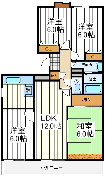パークハイム山坂 パークハイム山坂間取図1