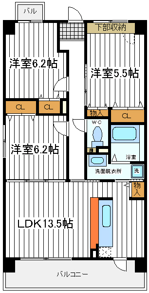 アズヴェール阿倍野 アズヴェール阿倍野間取図3