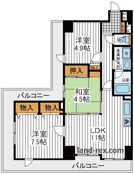 デ・リード阿倍野筋東 デ・リード阿倍野筋東間取図1