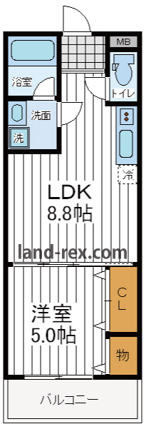 フジパレス谷町B棟 フジパレス谷町B棟間取図1