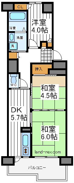 あべのC1コーポ あべのC1コーポ間取図2