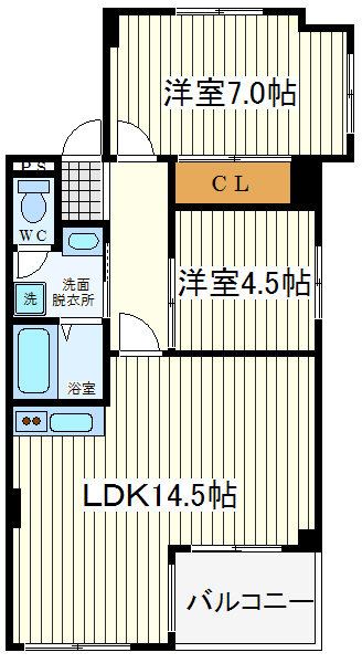 昭和町ハイツ 昭和町ハイツ間取図2