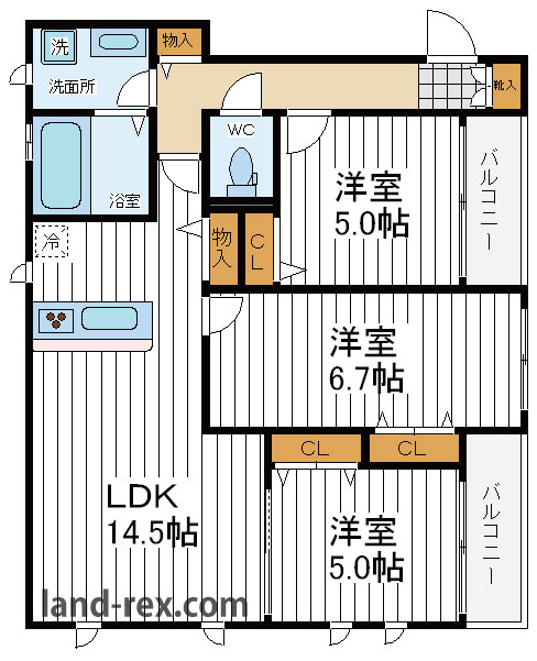 シャーメゾン今川 シャーメゾン今川間取図3