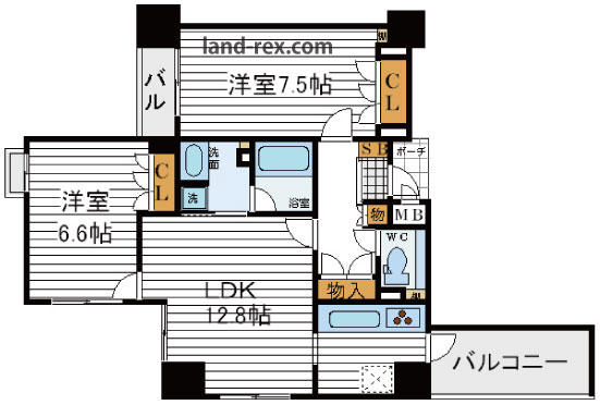 アルス南大江公園W’s アルス南大江公園W’s間取図1