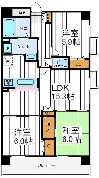 ノバ阿倍野Ⅲ番館 ノバ阿倍野Ⅲ番館間取図1