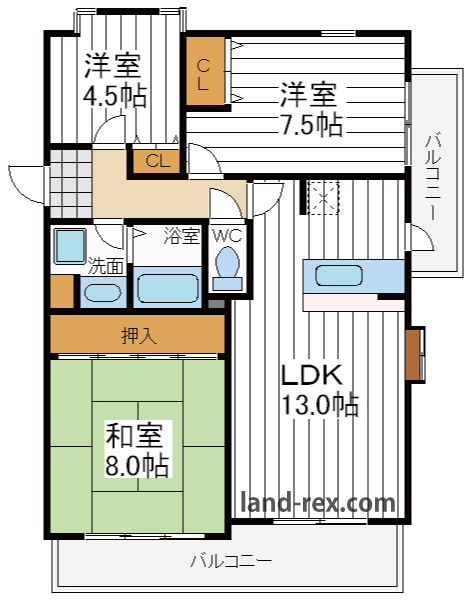 リベラルパレス文の里 リベラルパレス文の里間取図1