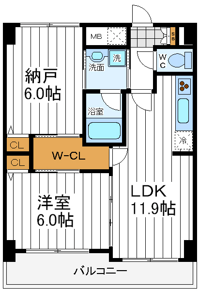 シャンピア西田辺 シャンピア西田辺間取図2