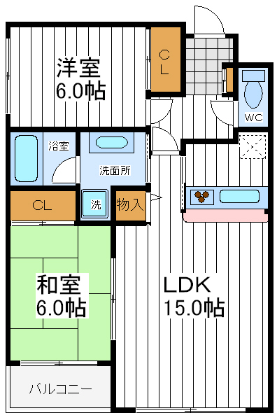 サンライト万代 サンライト万代間取図1