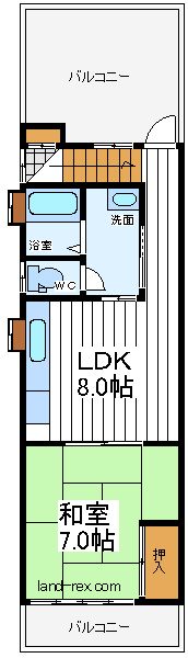 貸家　天下茶屋東1丁目 貸家　天下茶屋東1丁目間取図1