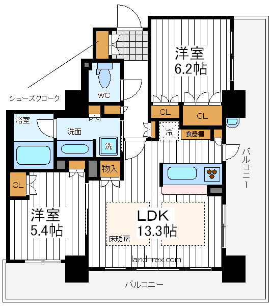 パークタワーあべのグランエア パークタワーあべのグランエア間取図2