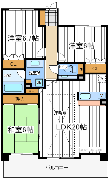 エスリード帝塚山 エスリード帝塚山間取図3