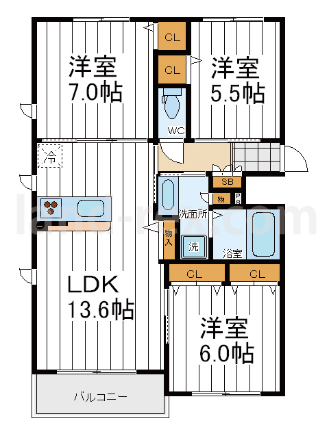 阪南町COSMOS（阪南町コスモス） 阪南町COSMOS（阪南町コスモス）間取図1