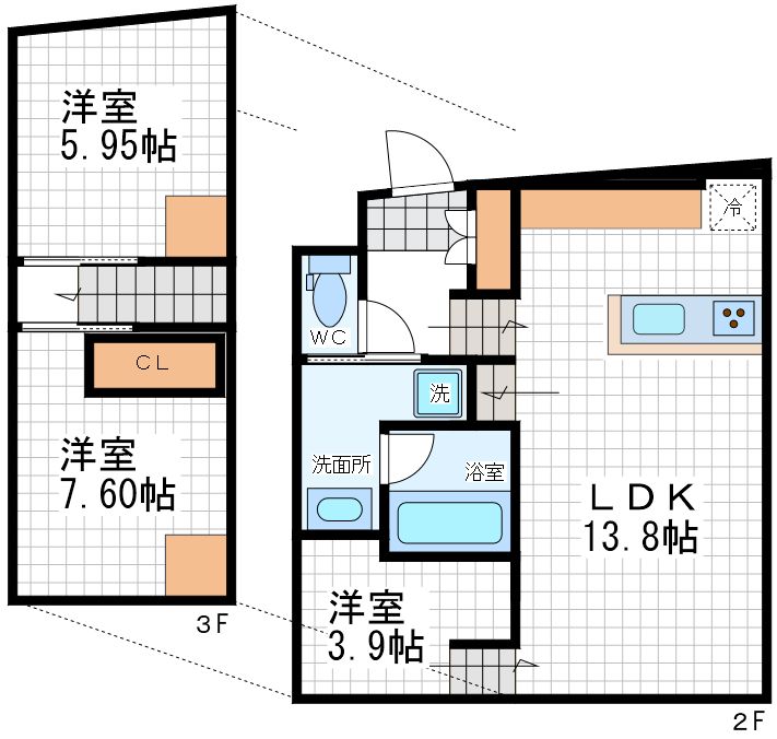 Casablanca阿倍野（カサブランカ阿倍野） Casablanca阿倍野（カサブランカ阿倍野）間取図2