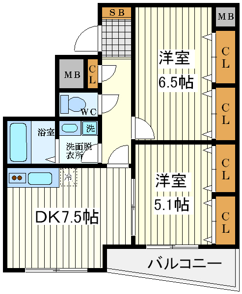 文の里ロイヤルハイツ 文の里ロイヤルハイツ間取図1