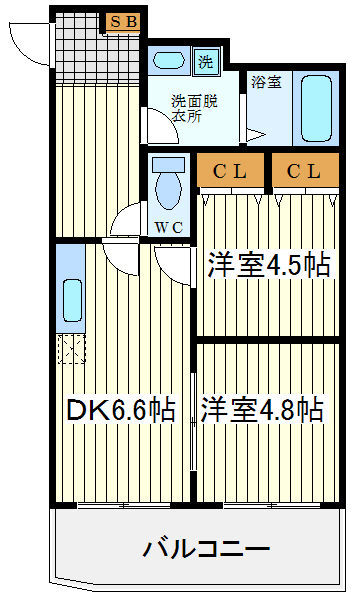 文の里ロイヤルハイツ 文の里ロイヤルハイツ間取図2