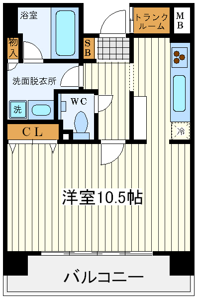 メゾンルージュ空堀 メゾンルージュ空堀間取図2