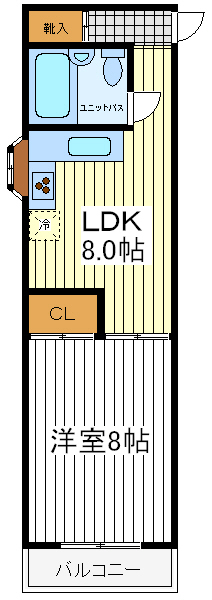 コーポイン天王寺パートⅡ コーポイン天王寺パートⅡ間取図1