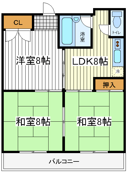 コーポイン天王寺パートⅡ コーポイン天王寺パートⅡ間取図3