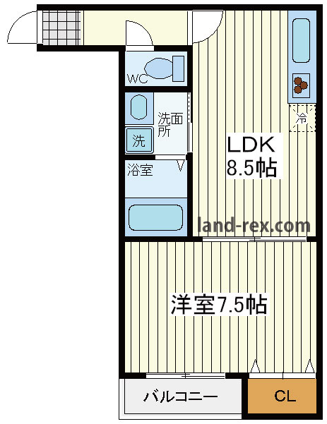クイーンライフ桑津 クイーンライフ桑津間取図3